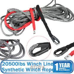 88.6' Length 20500 LBS Edition Synthetic Winch Line Rope & Hawse Fairlead Black