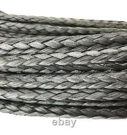 8mm Dyneema SK75 Synthetic 12-Strand Winch Rope x 30m With Hook Off Road ATV