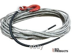 8mm Super 12 Dyneema Winch Rope With Hook Synthetic Winch Rope Choose Length