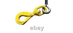 8mm Super 12 Synthetic Winch Rope With Swivel Self Locking Hook Fibre Rope Line