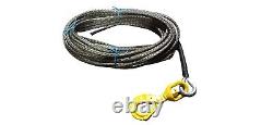 8mm Super 12 Synthetic Winch Rope With Swivel Self Locking Hook Fibre Rope Line