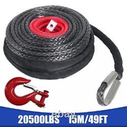 8mmx15m Synthetic Winch Rope Tow Car 4x4 Cable Off Road Trailer Strap 20500LBS