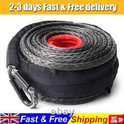 98ft 10mm Synthetic Winch Rope With 24360lbs Hawse For ATV SUV Winch Cable