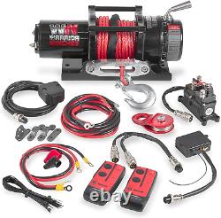 ATV/UTV Winch with Synthetic Rope, Compact and Powerful 12 Volt ATV Winch Com