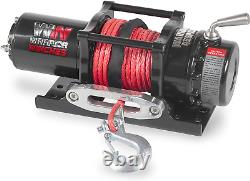 ATV/UTV Winch with Synthetic Rope, Compact and Powerful 12 Volt ATV Winch Com