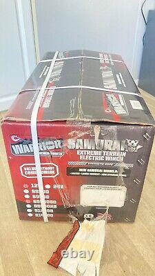 Brand new, boxed Samurai Warrior electrical winch with synthetic rope 9500 load