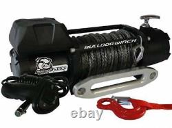 Bulldog Winch 10045 9500lb with5.5hp Motor 100ft Synthetic Rope Hawse Fairlead