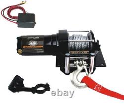 Bulldog Winch 2,000 lb. ATV Winch 40 ft Synthetic Rope with Rocker Switch