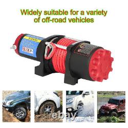 Car Vehicle Auto Synthetic Cable 1/5in x10m 12V 4500lb Electric Recovery Winch