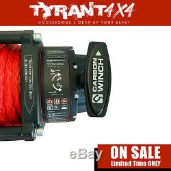 Carbon 12K 12000LB Electric Winch Synthetic Rope to suit Jeep Wrangler JK TJ JL