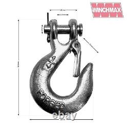 Dyneema Synthetic Winch Rope 15m x 5mm with ¼ Clevis Hook