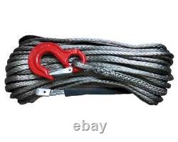Dyneema Synthetic Winch Rope With Recovery Hook SK7 11mm GREY 30m DB1357