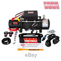 ELECTRIC WINCH 12V 4x4 13500lb MILITARY SPEC. WINCHMAX BRAND + SYNTHETIC ROPE