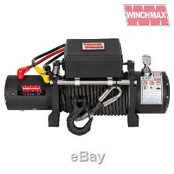 ELECTRIC WINCH 12V 4x4 13500lb MILITARY SPEC. WINCHMAX BRAND + SYNTHETIC ROPE