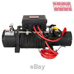 ELECTRIC WINCH 12V 4x4 13500lb MILITARY SPEC. WINCHMAX BRAND + SYNTHETIC ROPE