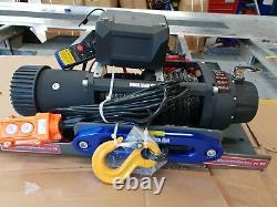 ELECTRIC WINCH FOR RECOVERY TRUCK 12v FREE TWIN WIRELESS SYNTHETIC ROPE WINCH