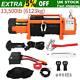 Electric Recovery Winch 12v 13500lb Heavy Duty Synthetic Rope 27m (85 Ft) 9.5mm