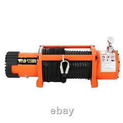 Electric Recovery Winch 12V 13500lb Heavy Duty Synthetic Rope 27m 9.5 mm