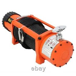Electric Recovery Winch 12V 13500lb Heavy Duty Synthetic Rope 27m 9.5 mm