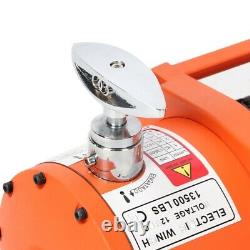 Electric Recovery Winch 12V 13500lb Heavy Duty Synthetic Rope 27m 9.5 mm