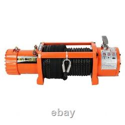 Electric Recovery Winch 12v 13500lb 6123kg Synthetic Rope Heavy Durty