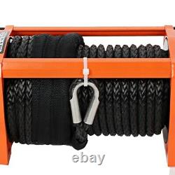 Electric Recovery Winch 12v 13500lb 6123kg Synthetic Rope Heavy Durty