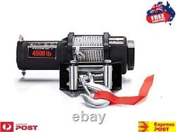 Electric Winch 12V 4500LBS (2041kg) Wireless Remote Synthetic Rope ATV Boat Car