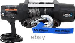 Electric Winch 12V, IP68 Waterproof Synthetic Rope 1/4 Diameter X 50' Length