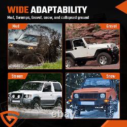 Electric Winch 12v 13500lbs 4600KW Synthetic Rope 2 Wireless Remotes For Garage