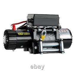 Electric Winch 12v 13500lbs Synthetic Rope 2 Wireless Remotes, 1 Wire remote UK