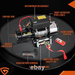 Electric Winch 12v 13500lbs Synthetic Rope 2 Wireless Remotes, 1 Wire remote UK