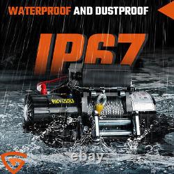 Electric Winch 12v 13500lbs Synthetic Rope 2 Wireless Remotes, 1 Wire remote UK