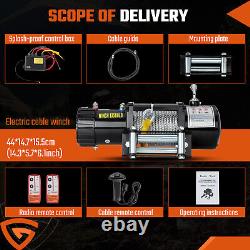 Electric Winch 12v 13500lbs Synthetic Rope 2 Wireless Remotes, 1 Wire remote UK