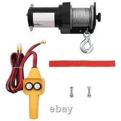 Electric Winch 12v 3000lbs Synthetic Dyneema Rope Fairlead Remote Control
