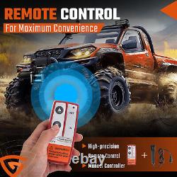 Electric Winch 12v 3000lbs Synthetic Rope 2 Wireless Remotes, 1 Wire Remote Uk