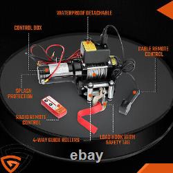 Electric Winch 12v 3000lbs Synthetic Rope 2 Wireless Remotes, 1 Wire Remote Uk