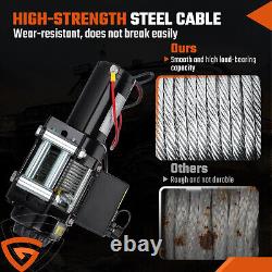 Electric Winch 12v 3000lbs Synthetic Rope 2 Wireless Remotes, 1 Wire Remote Uk