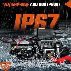 Electric Winch 12v 3000lbs Synthetic Rope 2 Wireless Remotes, 1 Wire Remote Uk