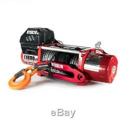 Electric Winch 13500lb Stealth 12v Synthetic Rope Wireless 4x4 UK Seller