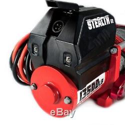 Electric Winch 13500lb Stealth 12v Synthetic Rope Wireless 4x4 UK Seller