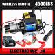 Electric Winch 4500lbs 12v With Synthetic Rope & 2pcs Wireless Remote Garage