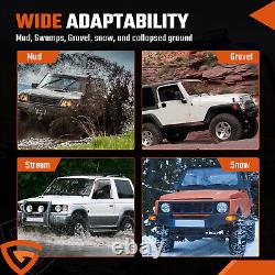 Electric Winch 4500lbs 12v with Synthetic Rope & 2pcs Wireless Remote Garage