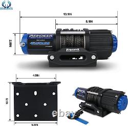 Electric Winch Kit Synthetic Rope with Hawse Fairlead Waterproof IP67 with Wirel