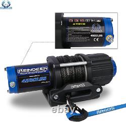 Electric Winch Kit Synthetic Rope with Hawse Fairlead Waterproof IP67 with Wirel