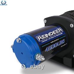Electric Winch Kit Synthetic Rope with Hawse Fairlead Waterproof IP67 with Wirel