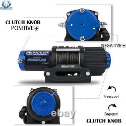 Electric Winch Kit Synthetic Rope with Hawse Fairlead Waterproof IP67 with Wirel