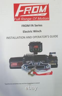 FROM ANT Series Electric Winch 12500 lbs 12V Synthetic Rope