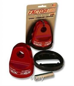 Factor 55 Loaded ProLink Shackle Mount Winch Thimble with Titanium Pin Red