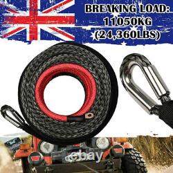 Grey Synthetic Winch Rope 30M10MM Towing Straps Recovery Winch Cable 20500lbs