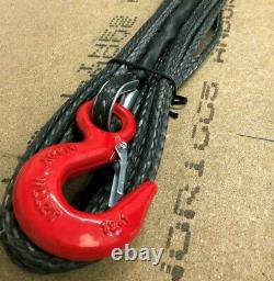 HMPE Dyneema Synthetic Winch Rope with Hook 4x4 6mm to 16mm Various Lengths
